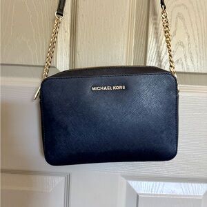 Michael Kors black Crossbody Bag with Gold Chain
